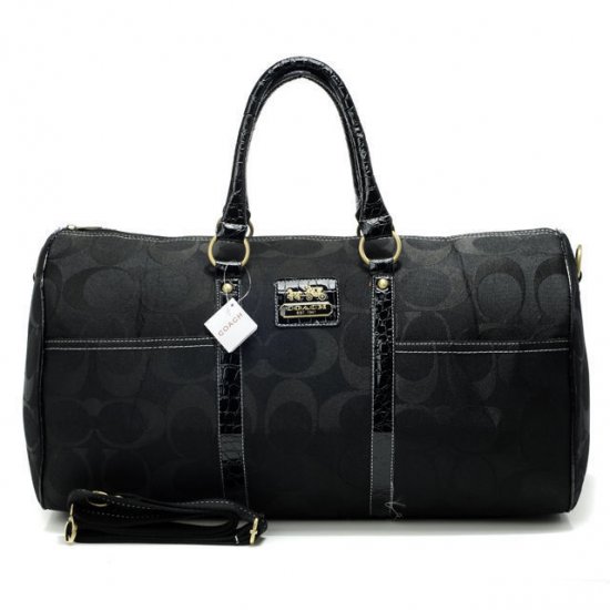 Coach Bleecker Monogram In Signature Large Black Luggage Bags AFN | Coach Outlet Canada